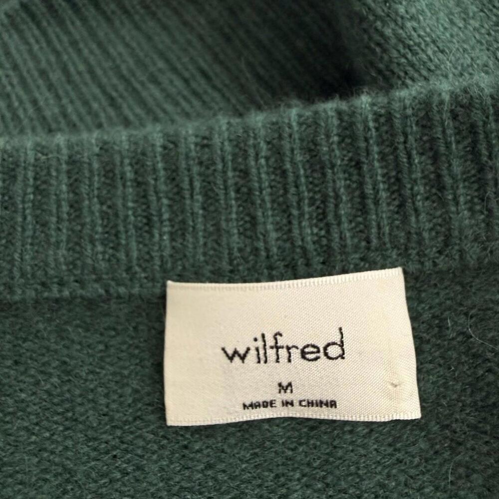 Aritzia Wilfred Wool Cashmere Cardigan Green Button Front Womens Medium Sweater - Picture 6 of 9